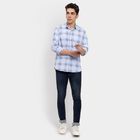 Men's 100% Cotton Casual Shirt , Light Blue, small