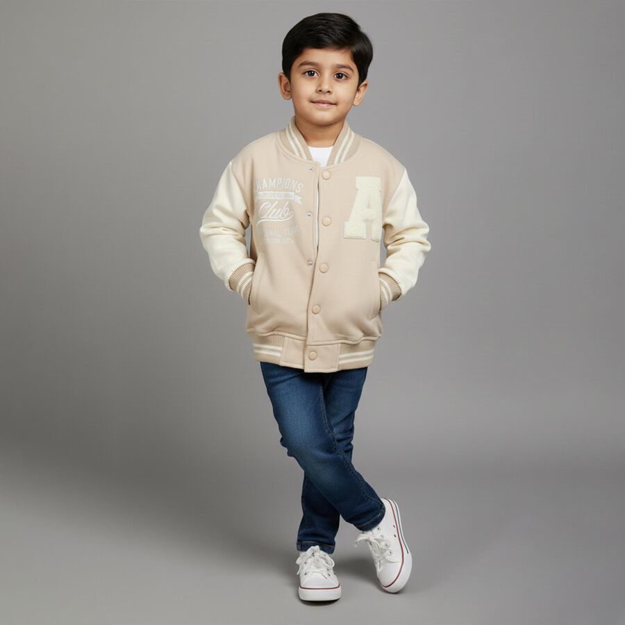 Boys' Sweatshirt, गहरा पीला, large image number null