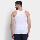 Men's 100% Cotton Vest , White, small