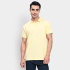 Men's Collared Half Sleeves T-Shirt, Yellow, small image number null
