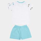 Infants Cotton Printed Baba Suit, Aqua, small image number null