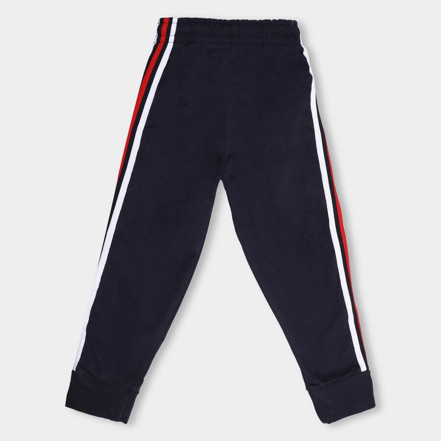 Boys' Navy Blue Dino Printed Cotton Blend Pyjama, Navy Blue, large image number null