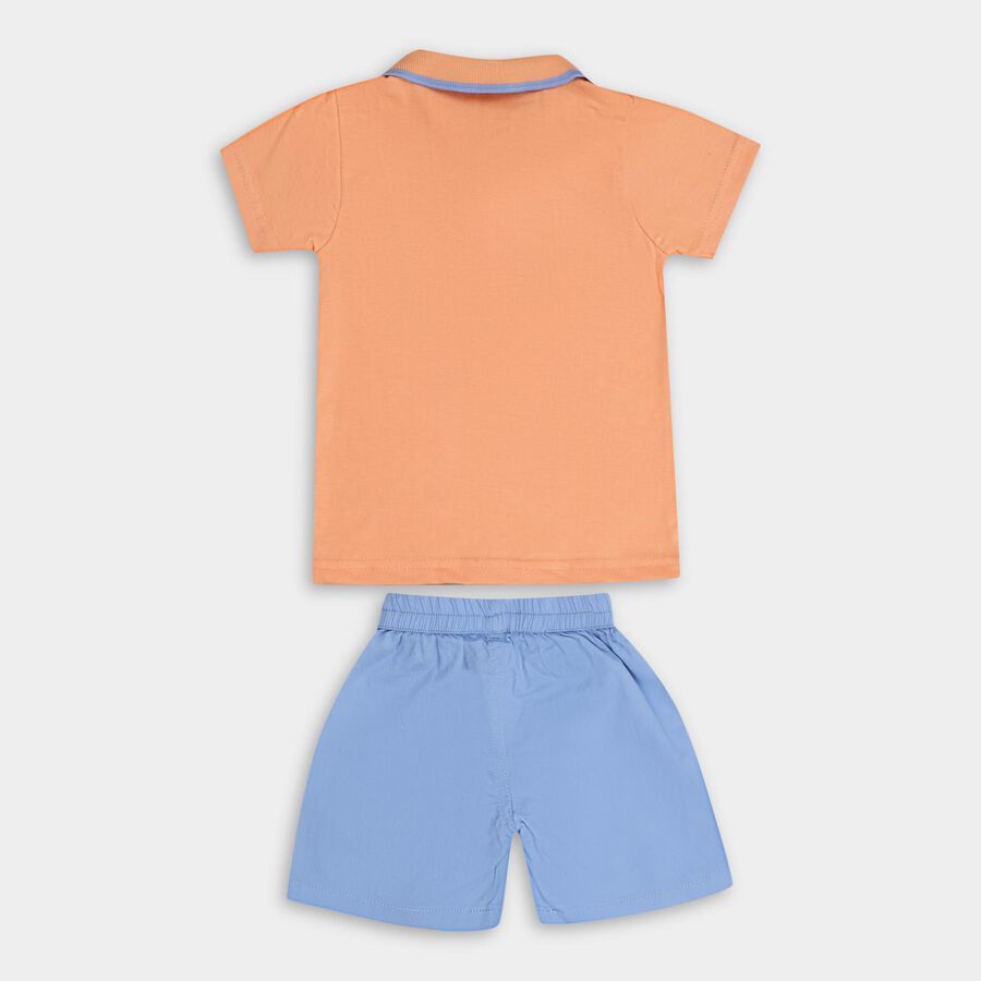 Infant Boys' 100% Cotton Baba Suit , Orange, large image number null
