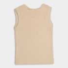 Girls' 100% Cotton Vest, Beige, small image number null