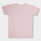 Girls' 100% Cotton T-Shirt, हल्का गुलाबी, small
