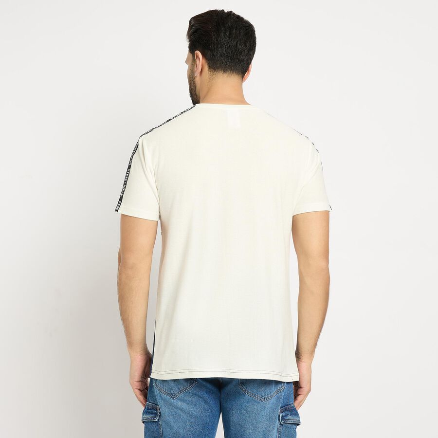 Men's 100% Cotton Round Neck Half Sleeves T-Shirt, Light Blue, large image number null