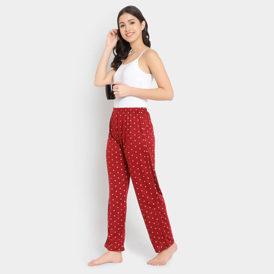 Printed Pyjama, Maroon, large image number null