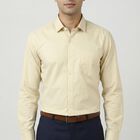 Men's Beige Classic Formal Shirt, Beige, small