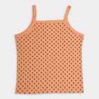 Girls' 100% Cotton Vest, पीच, small image number null