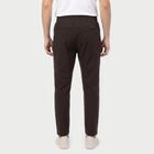 Men's Brown Straight Fit Zip Pocket Track Pants, Brown, small
