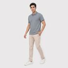 Men's Dark Blue Polo Neck Polo T-Shirt, Dark Blue, small