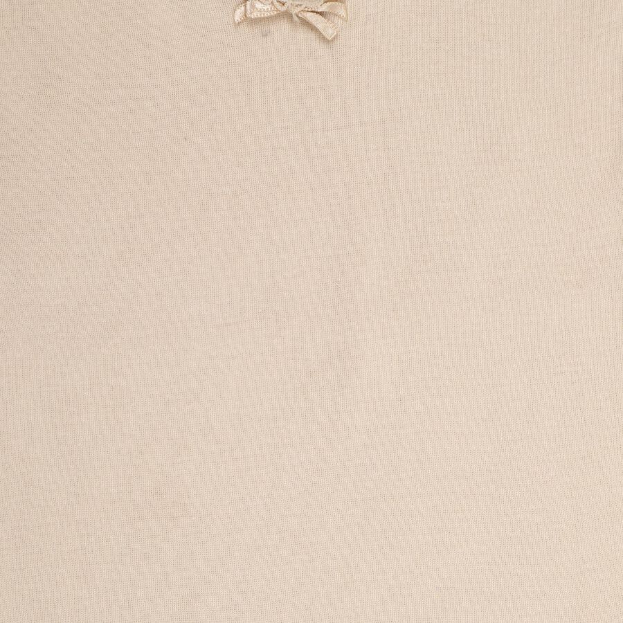 Girls' 100% Cotton Vest, Beige, large image number null