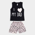 Infants' 100% Cotton Short Set, Navy Blue, small image number null