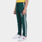 Boys Dark Green Regular Fit Side Striped Pyjama, गहरा हरा, small