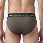 Men's Olive Regular Fit Cotton Ribbed Briefs, ओलिव, small