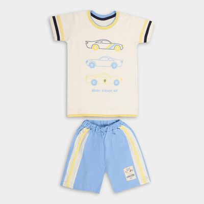Boys' 100% Cotton Knit Baba Suit 