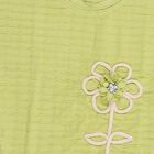 Girls Light Sage Green Round Neck Casual T-Shirt, हल्का हरा, small