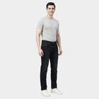 Men's Navy Blue Slim Fit Washed Jeans, गहरा नीला, small