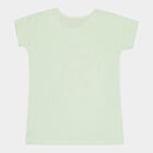 Girls Cotton T-Shirt, Light Green, small image number null
