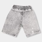 Boys' Washed Gray Cargo Style Bermuda Shorts, Light Grey, small image number null