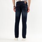 Men's Dark Indigo Skinny Fit Stretchable Jeans, गहरा नीला, small image number null