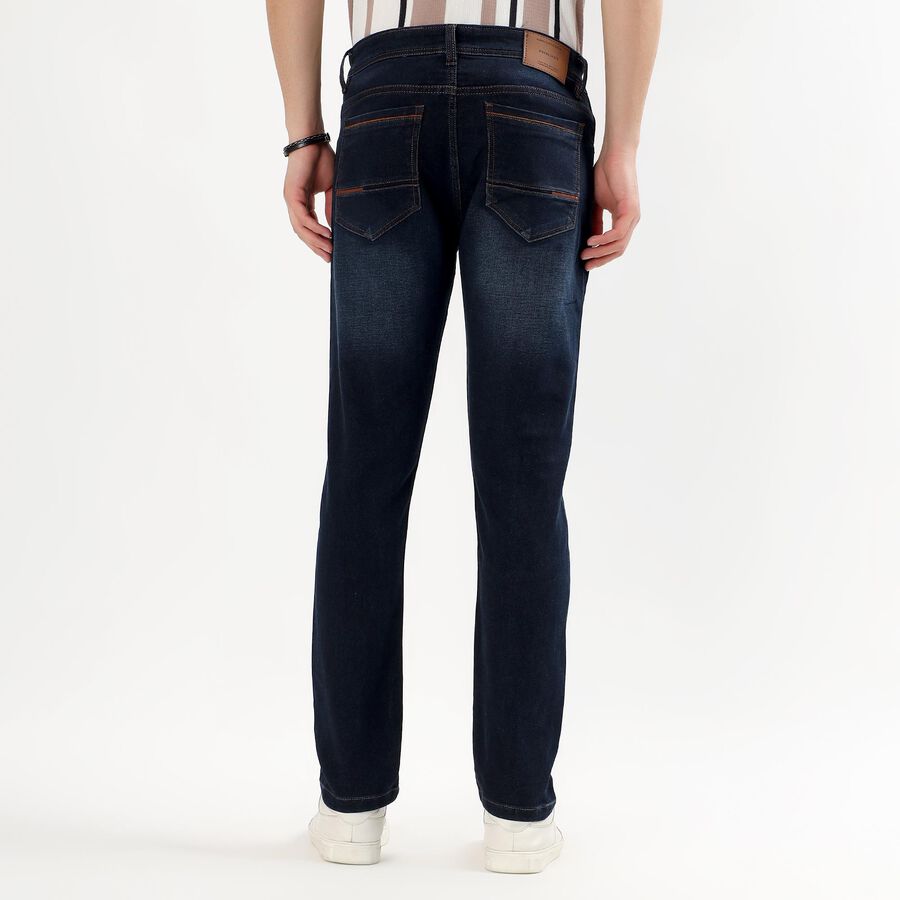 Men's Dark Indigo Skinny Fit Stretchable Jeans, गहरा नीला, large image number null
