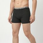 Men's Charcoal Regular Fit Sports Waistband Trunks, Charcoal, small