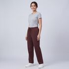 Women's Brown Regular Fit Track Pants, Brown, small