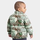 Infants Light Green Stand Collar Puffer Jacket, Light Green, small