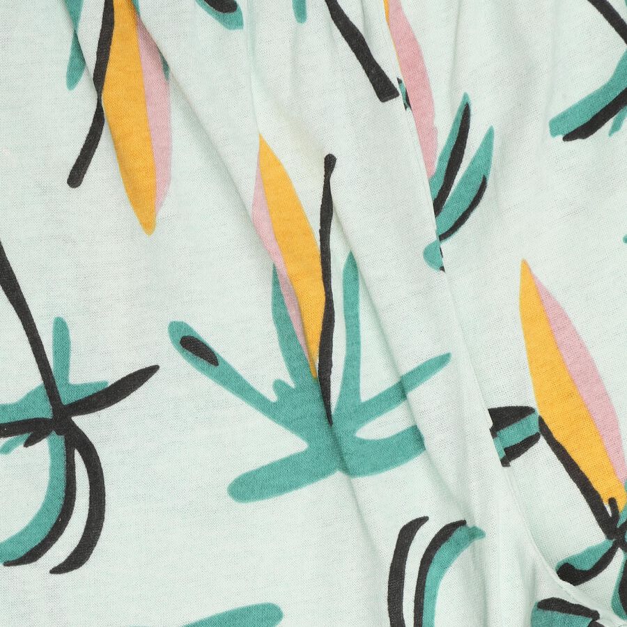 Boys' Light Mint Green Relaxed Fit Tropical Printed Jamaican Shorts, Light Green, large image number null
