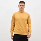 Men's Mustard Crew Neck Casual Sweatshirt, मस्टर्ड, small image number null