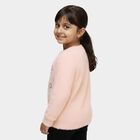 Girls Light Pink Round Neck Casual Pullover, हल्का गुलाबी, small image number null