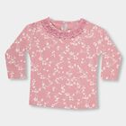 Infants' Soft Pink Round Neck Casual T-Shirt, बैंगनी, small image number null