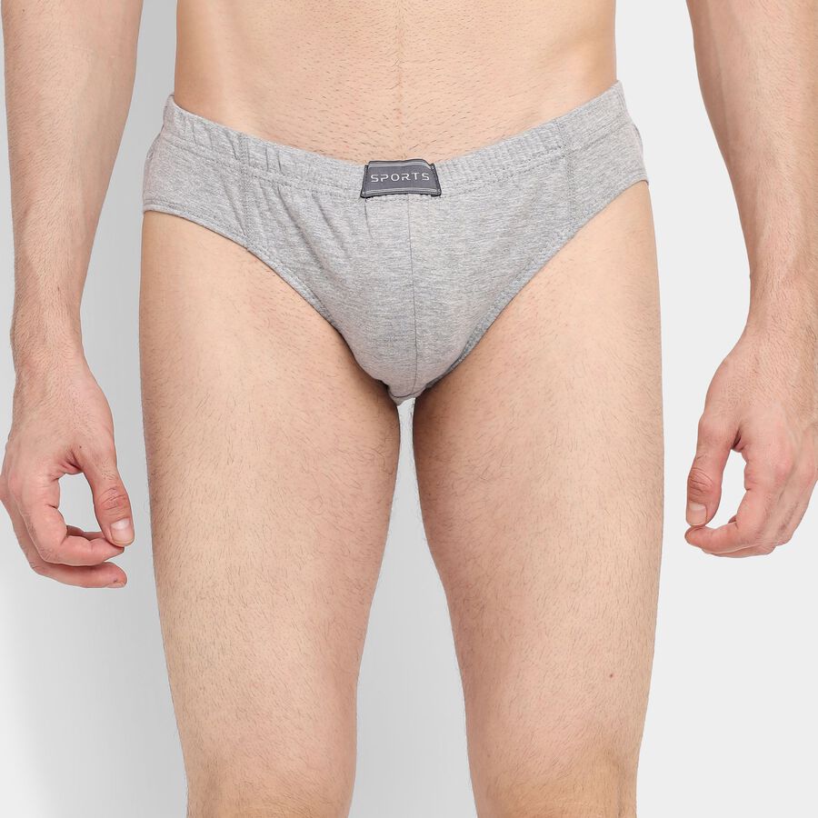 Men's Briefs , Melange Light Grey, large