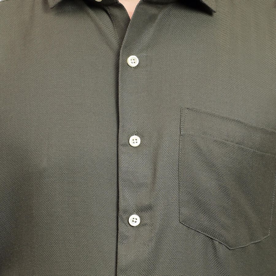 Men's Formal Shirt , Dark Green, large