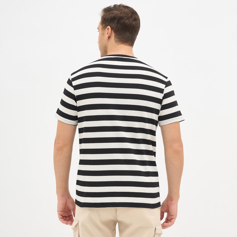 Men's Round Neck Half Sleeves T-Shirt, Off White, large image number null