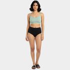 Women's Light Green Cotton Blend V-Neck Casual Bra, Light Green, small