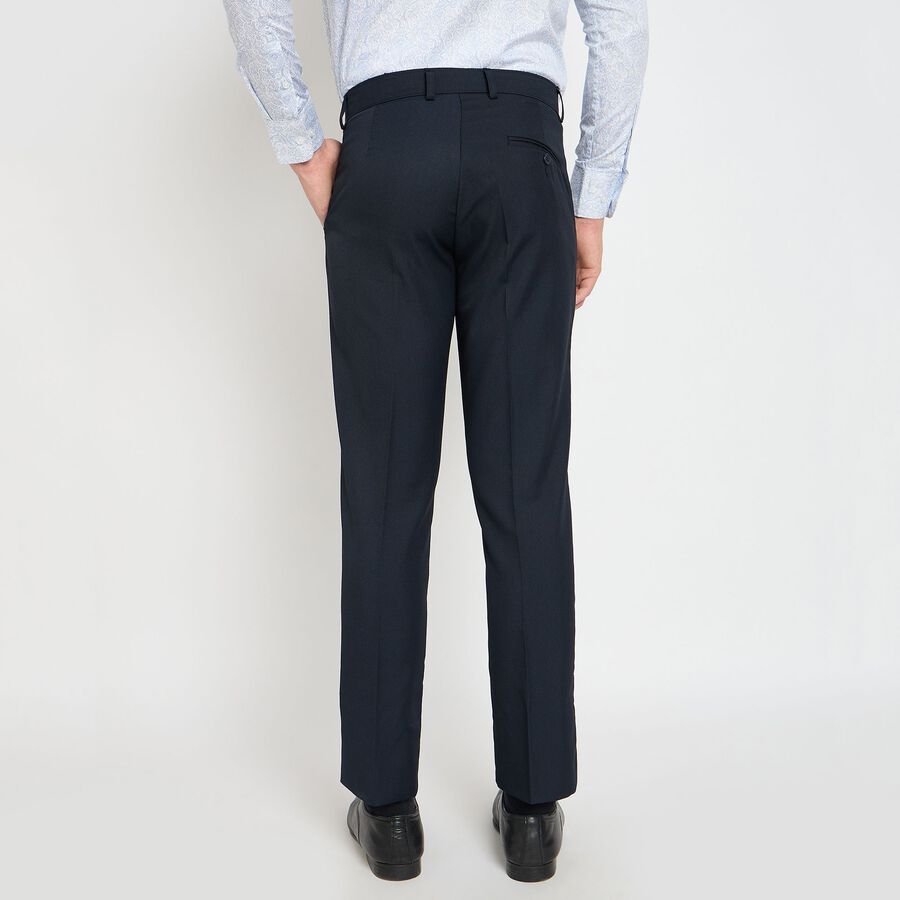 Men's Slim Fit Formal Trousers, नेवी ब्लू, large image number null