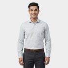 Men's White Cotton Full Sleeve Classic Collar Formal Shirt, White, small