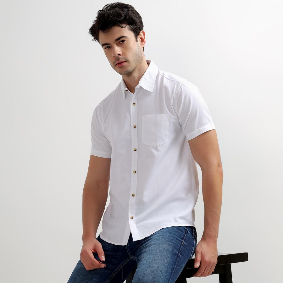Men's Casual Shirt, सफ़ेद, large image number null