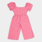 Girls' Jump Suit, गुलाबी, small image number null
