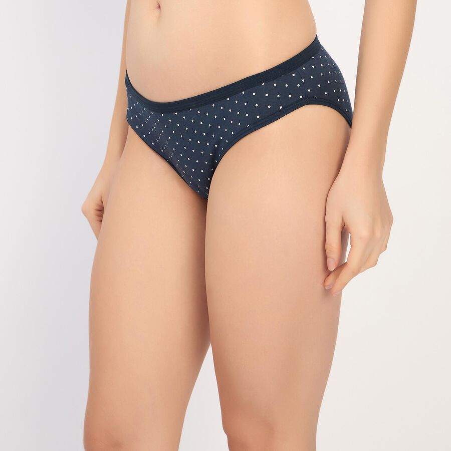 Ladies' 100% Cotton Panty, Navy Blue, large image number null