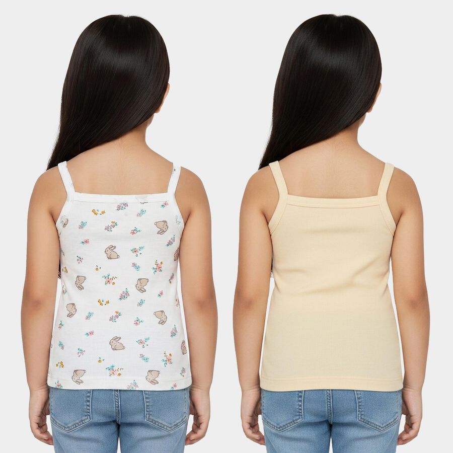 Girls' Vest, Off White, large
