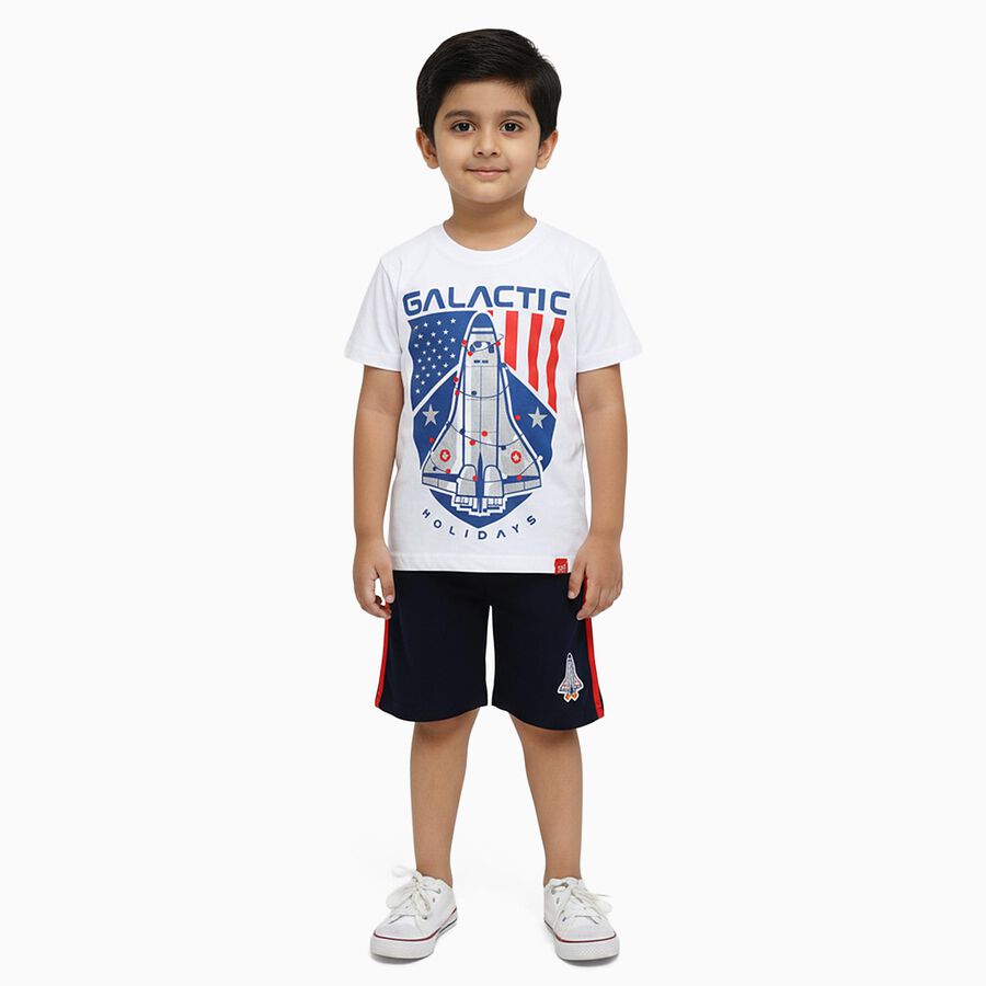 Boys' Knit Baba Suit, सफ़ेद, large image number null