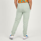 Girls' Soft Mint Green Printed Elastic Waist Winter Pyjama, हल्का हरा, small image number null