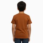 Boys' Half Sleeves T-Shirt, भूरा, small image number null