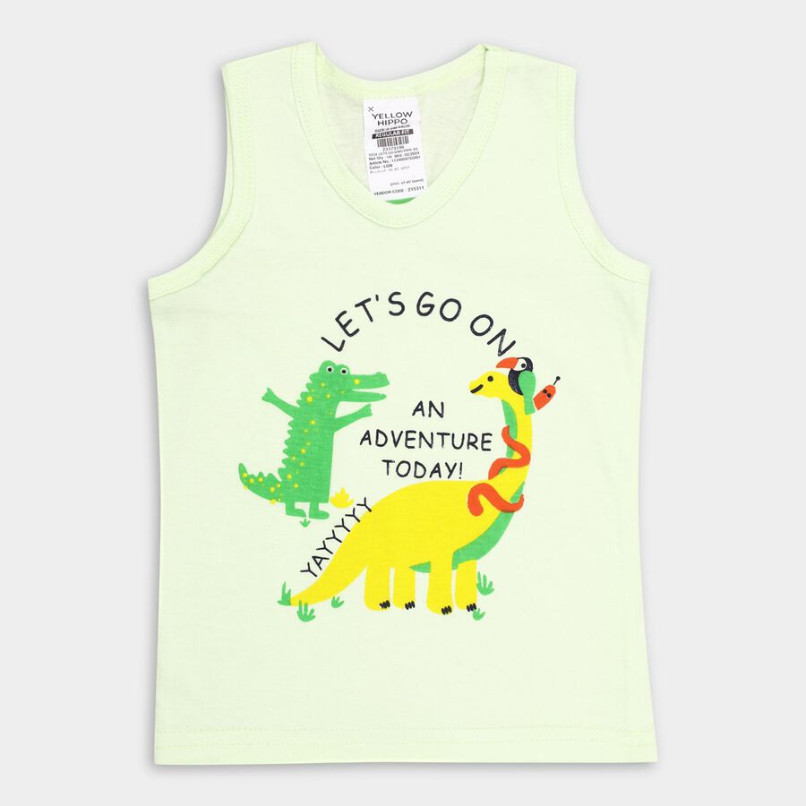 Infants' 100% Cotton Vest , Light Green, large