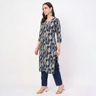Ladies' Kurta, गहरा नीला, small