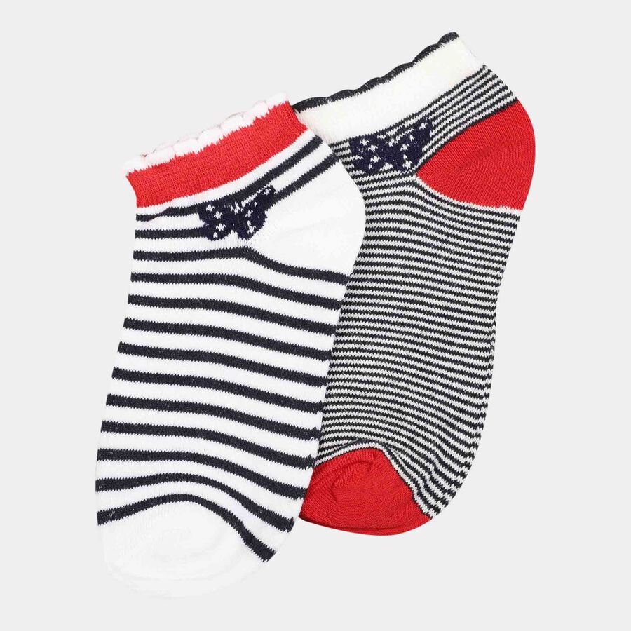 Girls Jacquard Socks, White, large image number null