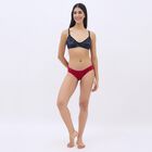 Women's Dark Navy Cotton V-Neck Casual Bra, नेवी ब्लू, small image number null